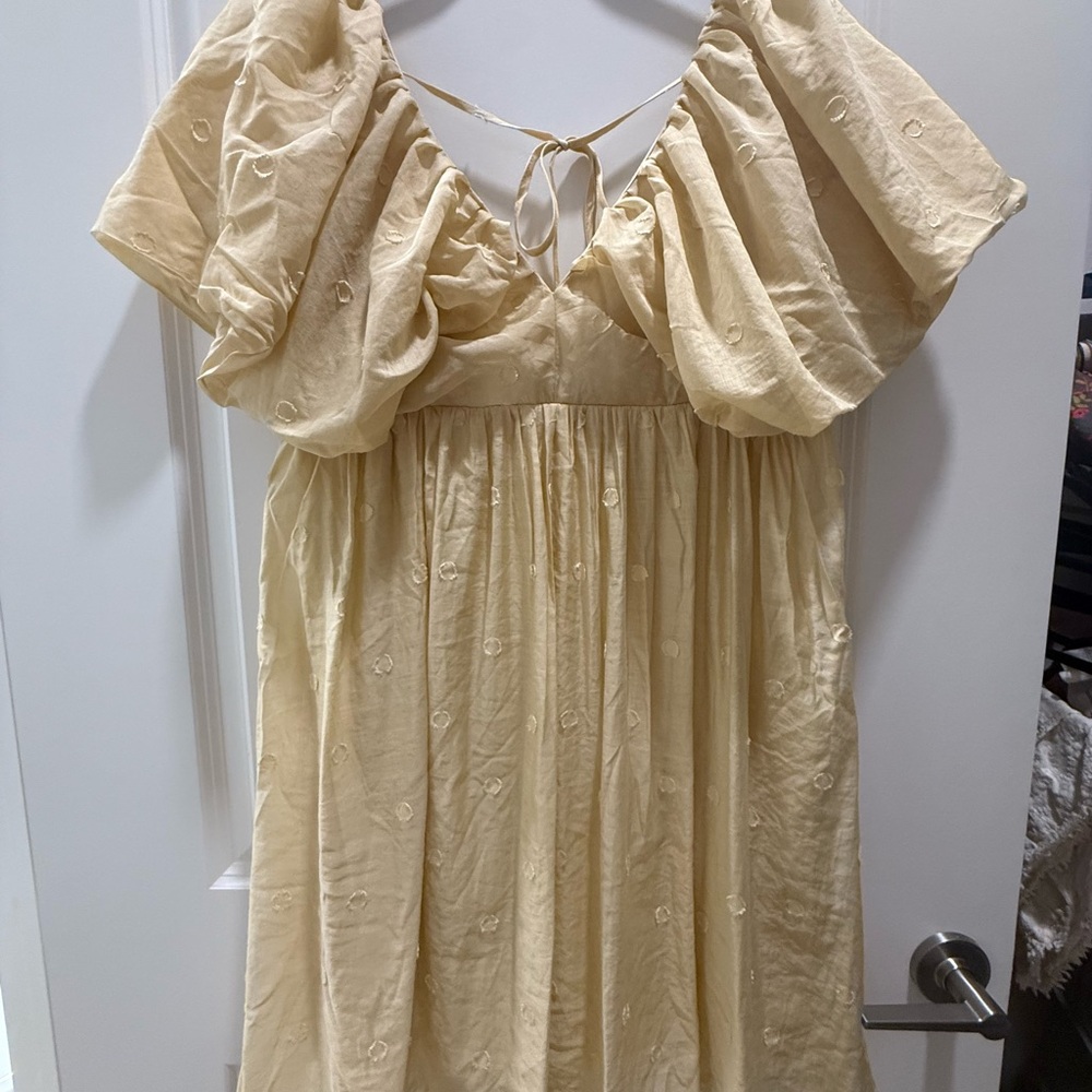 Moon River Beige Dress with Straps